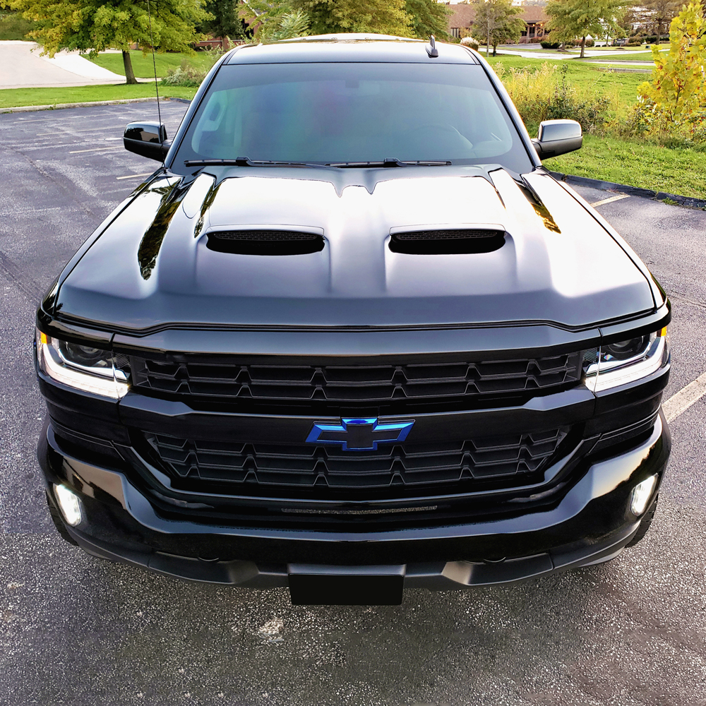 Chevrolet Silverado 1500 Painted Functional Ram Air Hood ...